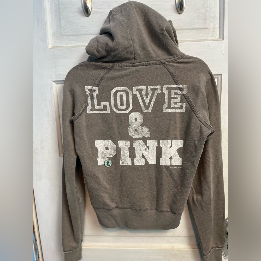 Gray Pink hoodie full zip